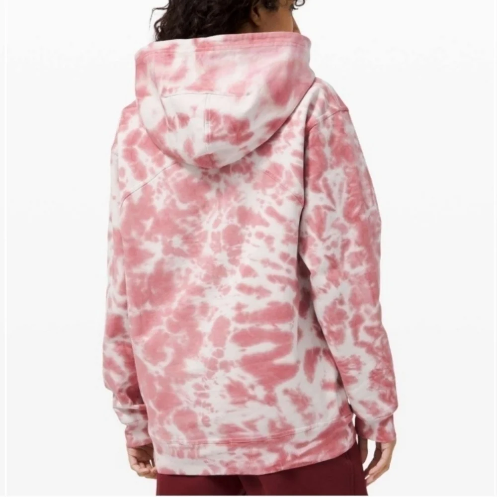 Lululemon All Yours Hoodie Sweatshirt Fleece Marmoleado Tie Dye Pink, sz 8